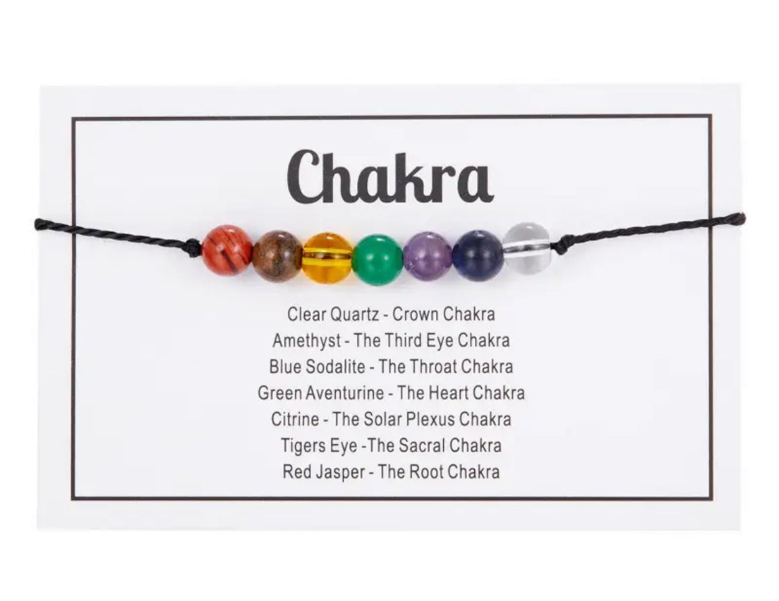Chakra Armband - 7 Kristallsteinperlen