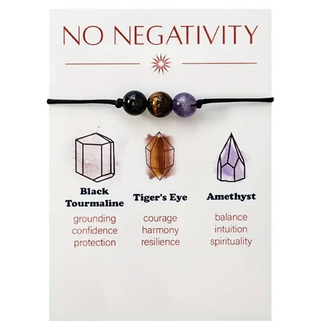 Amulett-Armband, verstellbar, handgewebt - Positive Energie