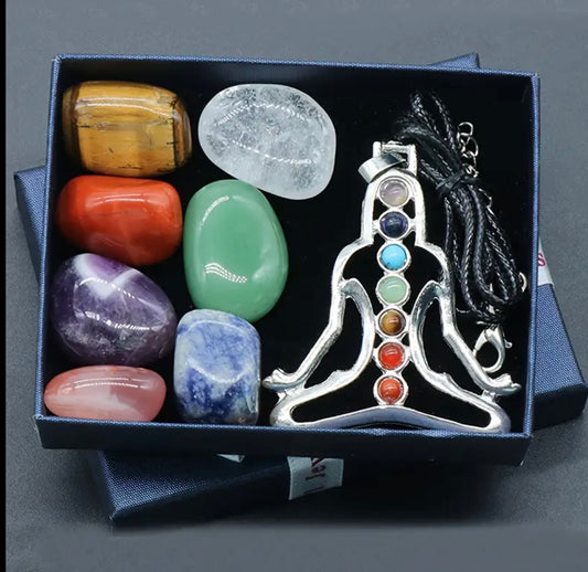 8-teiliges Set Chakra natürliche Heilsteine